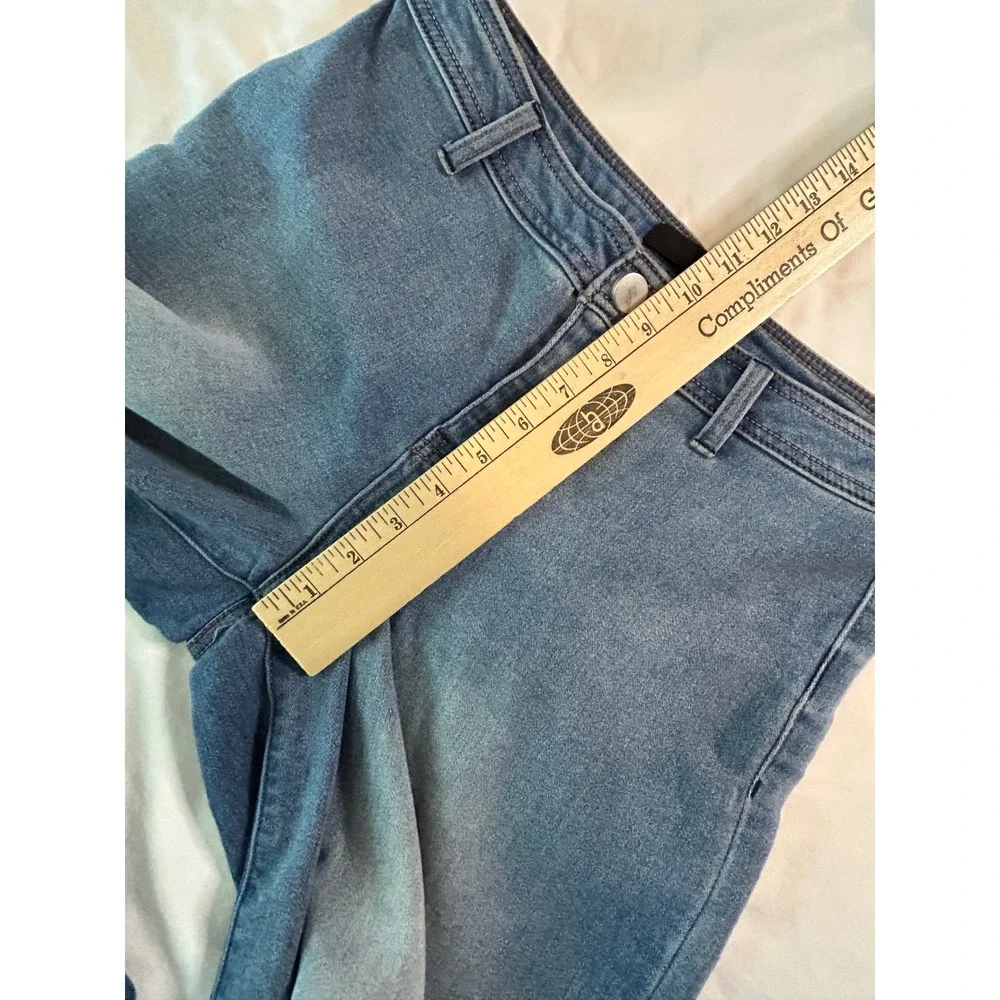 1822 Denim Womens Size 8 Medium Wash Wide Leg Cropped High Rise Jeans Blue